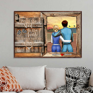Personalized Racing Couple Poster - From The Start To The Finish - Window Frame - Poster & Canvas - GoDuckee