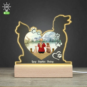 Personalized Dog Cat Led Light, Gift For Dog Lovers, Gift For Cat Lovers - Led Night Light - GoDuckee