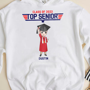 Personalized Graduation Shirt, Top Senior, Excited Graduate - Shirts - GoDuckee