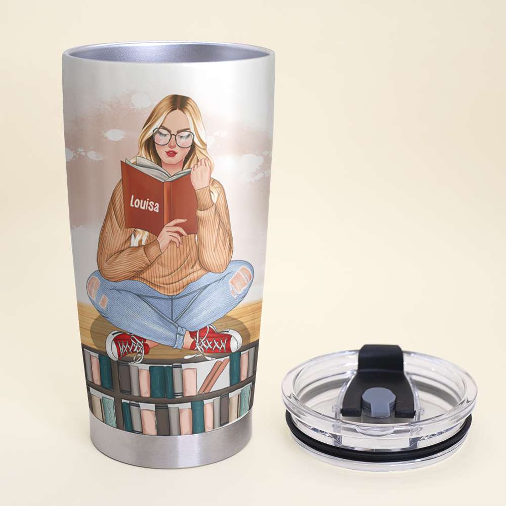 Just One More Chapter Personalized Book Tumbler Cup, Gift For Book Lover - Tumbler Cup - GoDuckee