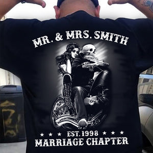 Biker Marriage Chapter - Personalized Shirts - Gift for Couple - Biker Couple of The Ride - Shirts - GoDuckee
