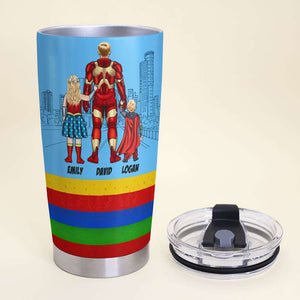 Dad Every hero Needs Sidekicks, Personalized 30oz Tumbler Cup - Drinkware - GoDuckee