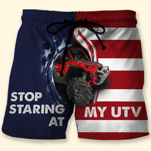 Stop Staring At My UTV Custom UTV Men Shorts Gift For UTV Lovers - AOP Products - GoDuckee