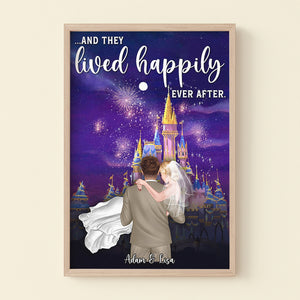 And They Lived Happily Ever After Personalized Couple Wall Art-3DNLI010323 - Poster & Canvas - GoDuckee