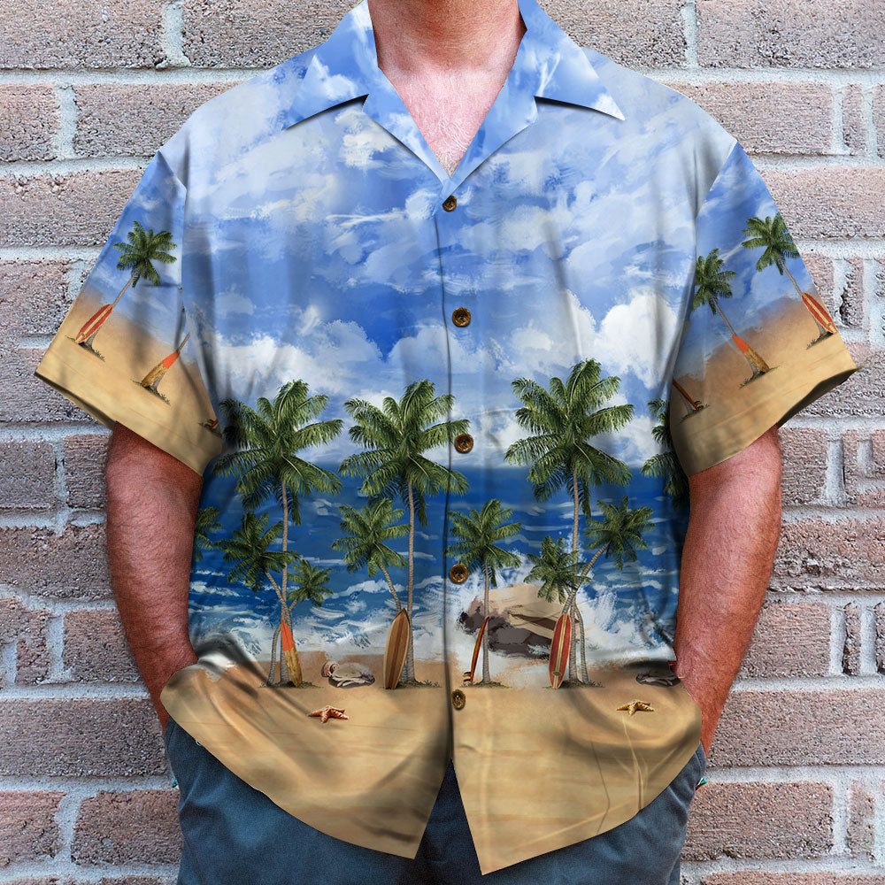 Blue Hawaiian Shirt Pattern