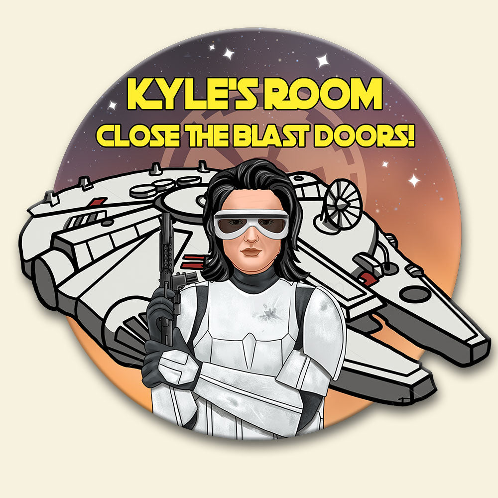 Personalized Wood Sign - Close The Blast Doors - Gift For Fans - Wood Sign - GoDuckee