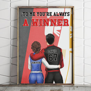 Personalized Racing Couple Poster - To Me You're Always A Winner - Couple Shoulder to Shoulder - Poster & Canvas - GoDuckee