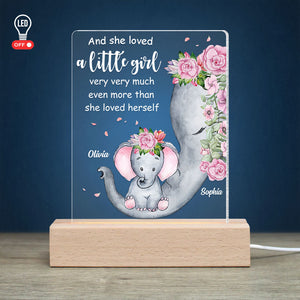 And She Loved A Little Girl Very Very Much - Personalized Mother's Day Led Light - Gift For Mom - Led Night Light - GoDuckee