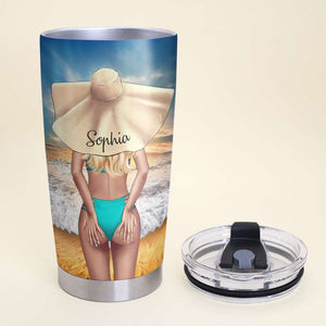 Beachology Be Shore of Yourself ,Personalized Tumbler, Gift for Beach Girls - Tumbler Cup - GoDuckee