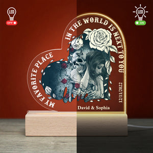 Couple In The World Is Next To You, Personalized 3D Led Light Wooden Base - Led Night Light - GoDuckee