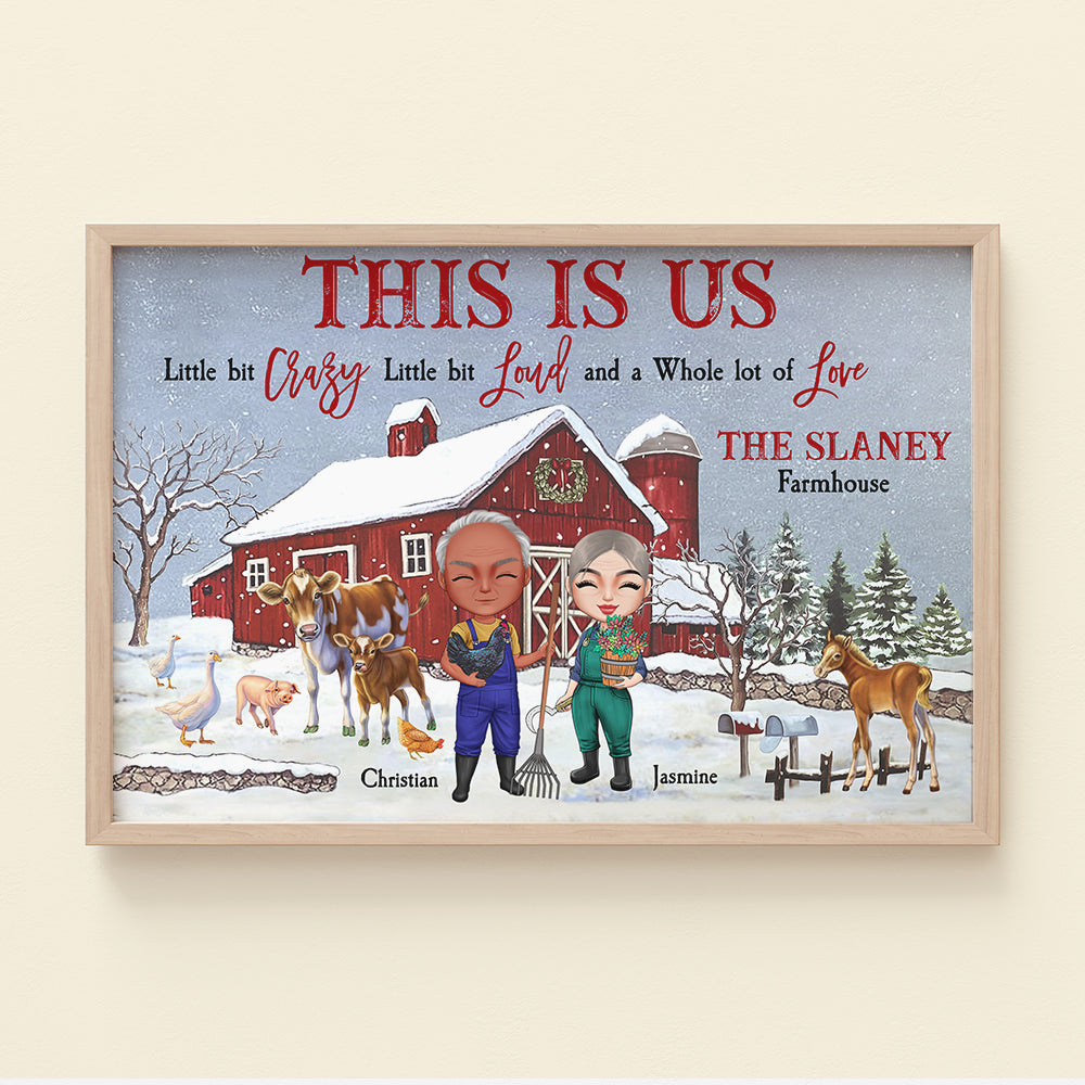 Farmer Life This Is Us Crazy, Loud & Love Personalized Canvas Print - Poster & Canvas - GoDuckee