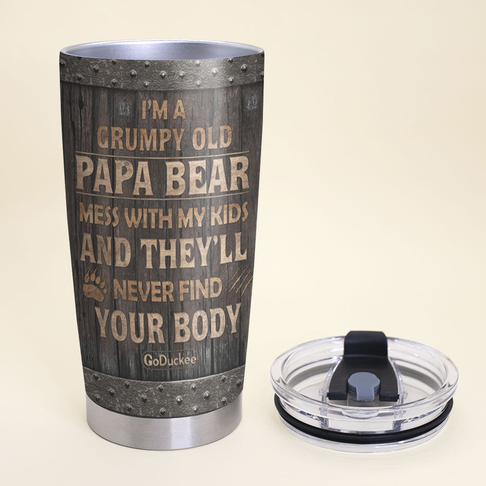 Unique Personalized Gift For Dad On Father's Day Papa Bear And