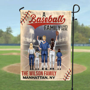 Personalized Gift Ideas For Baseball We Interrupt This Family For Baseball Season Custom Flag - Flag - GoDuckee
