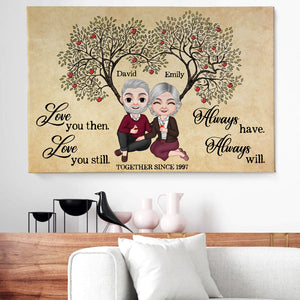 Love You Then Love You Still Personalized Couple Canvas Print, Gift For Couple - Poster & Canvas - GoDuckee