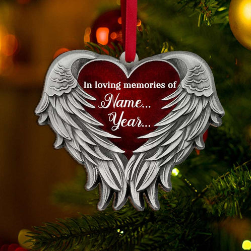 In Loving Memories Of A Loss One in Heaven, Upload Photo Wood Ornament, Gift For Family, Memorial - Ornament - GoDuckee