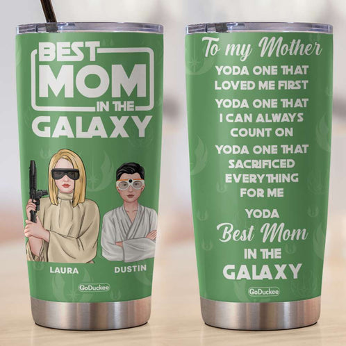 Personalized Best Galaxy Mom Tumbler, Mom Kid, Fighting Mode - Tumbler Cup - GoDuckee