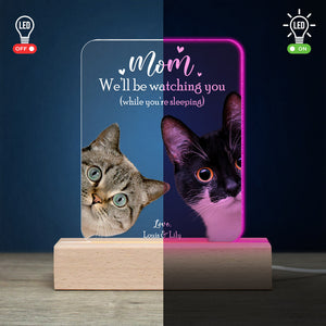 Mom, We'll Be Watching You While You're Sleeping - Custom Led Light - Mother's Day Led Light - Mother's Day Gift - Gift For Mom - Led Night Light - GoDuckee