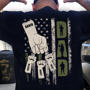 Veteran Dad Fist Thumb, Personalized Shirts, Gifts for Dads - Shirts - GoDuckee