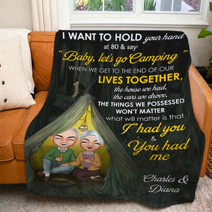 Baby Let's Go Camping, Personalized Blanket, Gift For Camping Couple - Blanket - GoDuckee