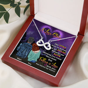 Couple A Love Story Like Ours - Personalized Message Card Jewelry - Gift for Him/Her - Couple Shoulder to Shoulder - Jewelry - GoDuckee