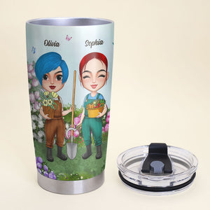 Girls That Like Gardening Aren't Weird Personalized Gardening Tumbler Gift For Her - Tumbler Cup - GoDuckee