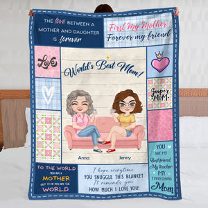 World's Best Mom - Personalized Blanket - Mother's Day Blanket - Mother's Day Gift - Gift For Mom - Blanket - GoDuckee