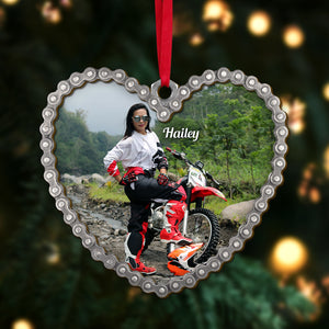 Custom Motocross Photo Ornament, Christmas Tree Decor - Ornament - GoDuckee