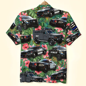 Police Vehicles Hawaiian Shirt, Tropical Pattern - Hawaiian Shirts - GoDuckee