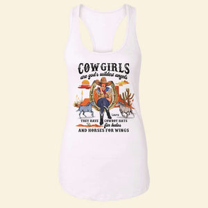 Cowgirls Are God's Wildest Angels - Cowboy Hats for Halos, Horses for Wings, Personalized Cowgirl Shirt - Shirts - GoDuckee