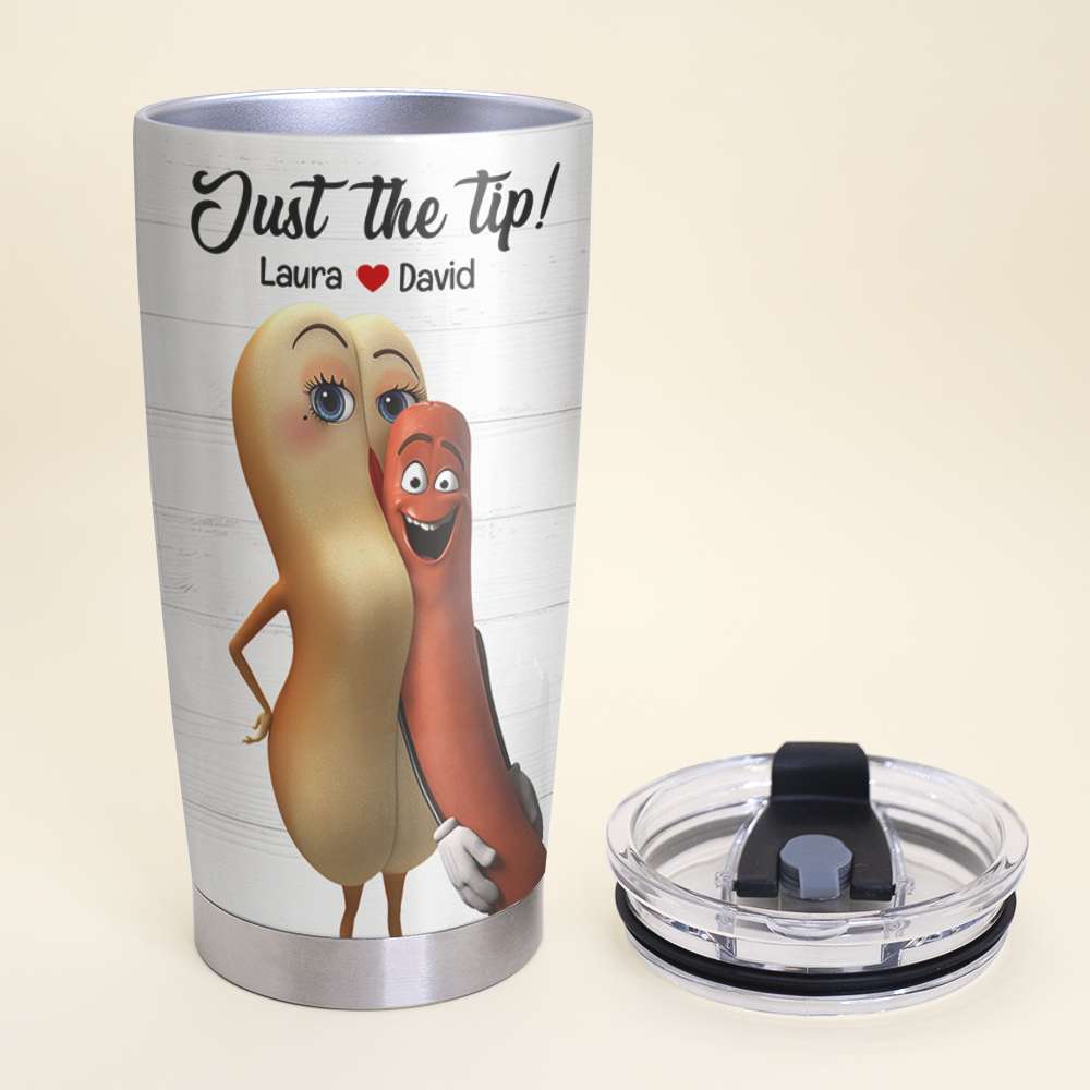 Personalized Funny Couple Tumbler - All My Naughty Thoughts Involve Me and You - Tumbler Cup - GoDuckee
