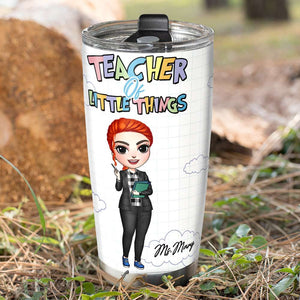 Personalized Teacher Tumbler - Five Lessons In Life, Teacher Of Little Things - Girl Dolls - Tumbler Cup - GoDuckee