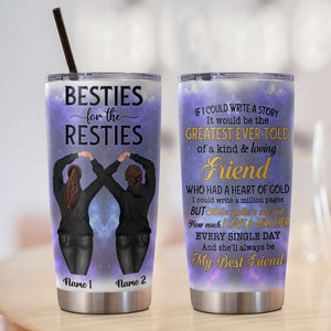 Personalized Friends Tumbler - Hoodies Sister, Besties for the resties - Infinity symbol - Tumbler Cup - GoDuckee