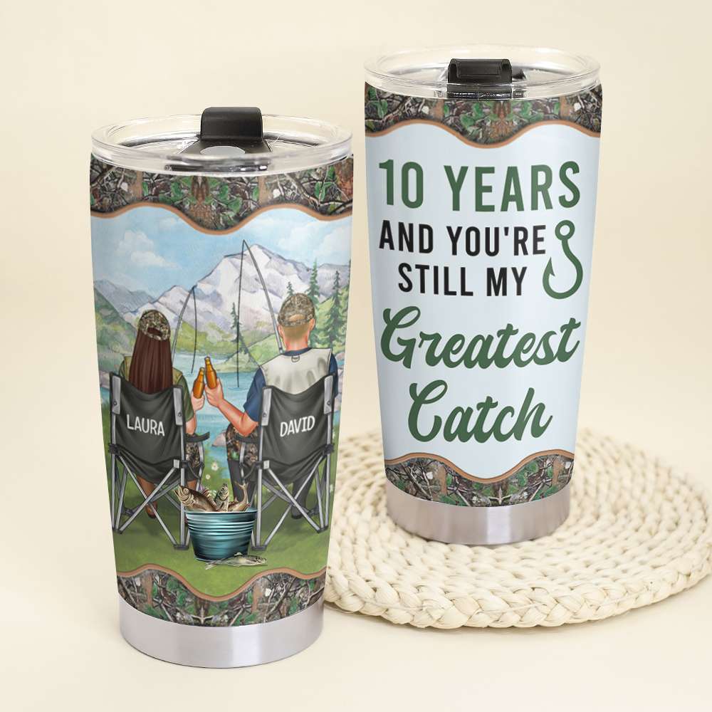Personalized Fishing Couple Tumbler - You're Still My Greatest Catch - Tumbler Cup - GoDuckee
