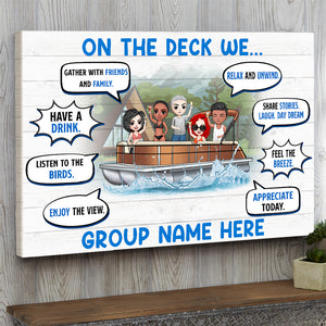 Personalized Pontoon Friends Poster - On The Deck We - Poster & Canvas - GoDuckee