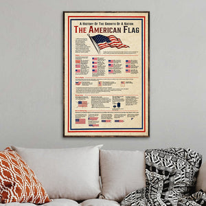 A History Of The Growth Of A Nation The American Flag Canvas Print, Gift For Independence Day - Poster & Canvas - GoDuckee