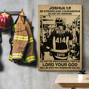 Personalized Firefighter Poster - Do Not Be Discouraged - Vintage - Poster & Canvas - GoDuckee