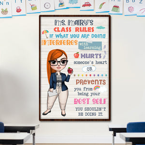 Personalized Teacher Dolls Poster - Teacher Class Rules - Poster & Canvas - GoDuckee