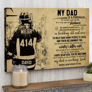 Personalized Firefighter Poster - Bring Him Home To Me - Vintage - Poster & Canvas - GoDuckee