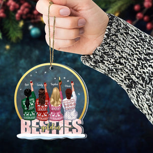 Golden Besties Personalized Friends Ornament, Christmas Tree Decor - Ornament - GoDuckee