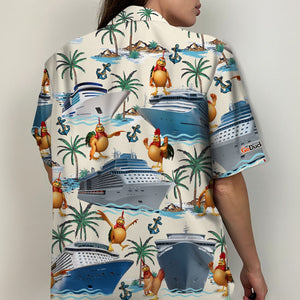 Cruising Chicken Let's Enjoy the Trip, Hawaiian Shirt, Gifts for Cruising Lovers - Hawaiian Shirts - GoDuckee