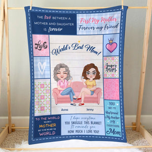 World's Best Mom - Personalized Blanket - Mother's Day Blanket - Mother's Day Gift - Gift For Mom - Blanket - GoDuckee