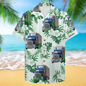 Custom Your Own Truck's Photo - Truck Driver Hawaiian Shirt - Hawaiian Shirts - GoDuckee