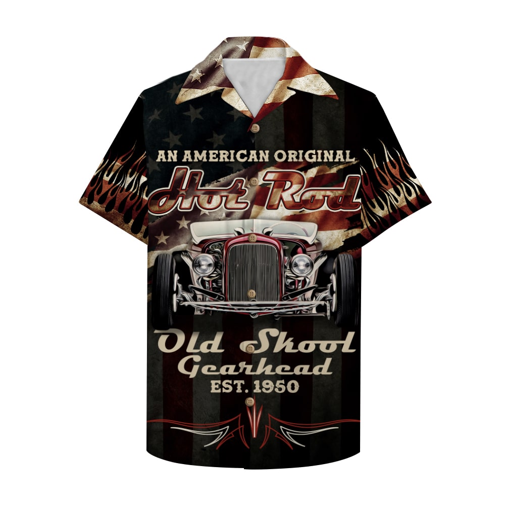 Hot Rod An American original hot rod Old skool gearhead Custom Hawaiian Shirt, Aloha Shirt - Hawaiian Shirts - GoDuckee