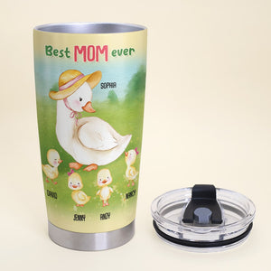 Dear Mom Great Job We're Awesome - Personalized Duck Mom Tumbler - Gift For Mom - Tumbler Cup - GoDuckee