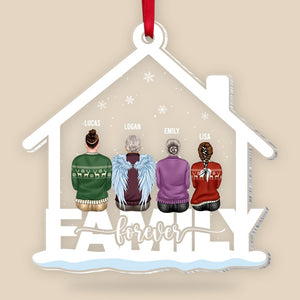 Family Forever Personalized Heaven Ornament, Christmas Tree Decor - Ornament - GoDuckee