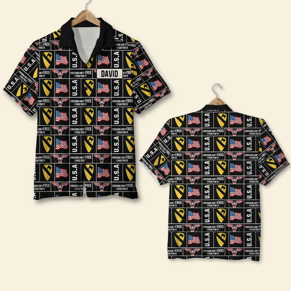 Freedom Isn't Free I Paid For It, Personalized Hawaiian Shirt, Military Gifts - Hawaiian Shirts - GoDuckee