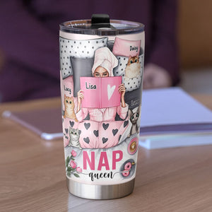 Born To Be Wild But Only Until 9PM Or So - Personalized Cat Lover Tumbler- Gift For Sleep Queen - Tumbler Cup - GoDuckee