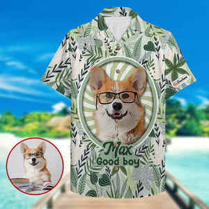 Custom Photo - Dog Lover Hawaiian Shirt - Floral Pattern - Hawaiian Shirts - GoDuckee