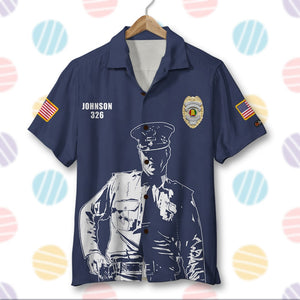 Personalized Police Hawaiian Shirt, Aloha Shirt - Honorary Member - Hawaiian Shirts - GoDuckee