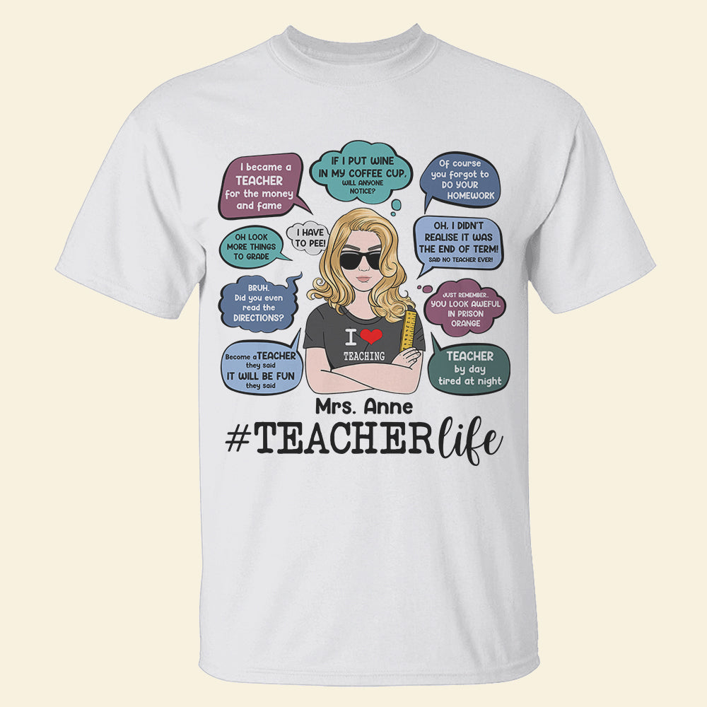 I Love Teaching Personalized Teacher Shirts, Gift For Teacher - Shirts - GoDuckee